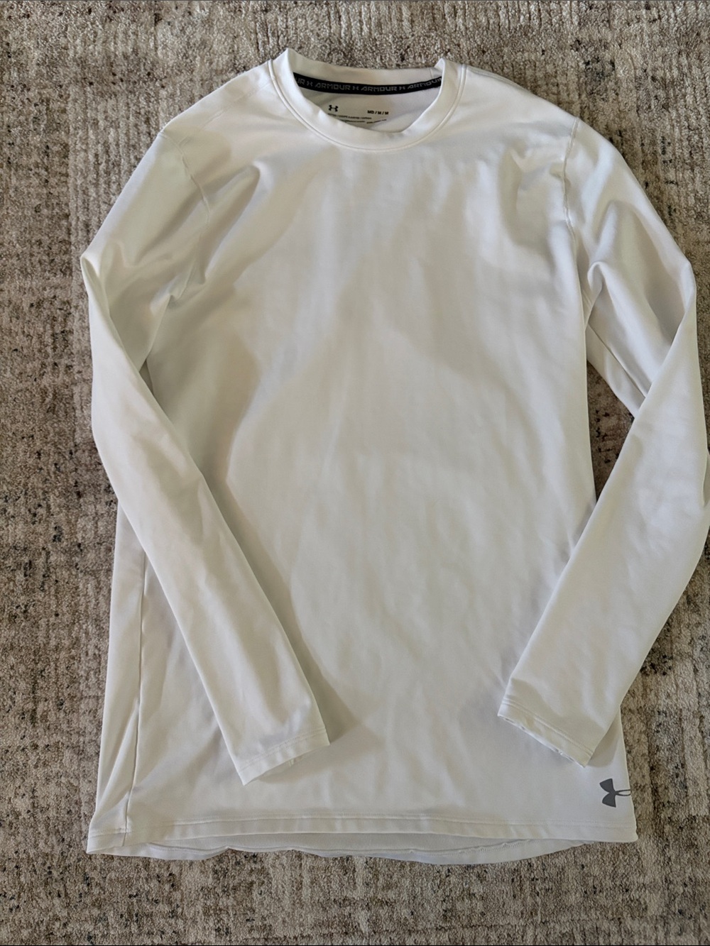 Under Armour White Men's Long-Sleeve Performance Top